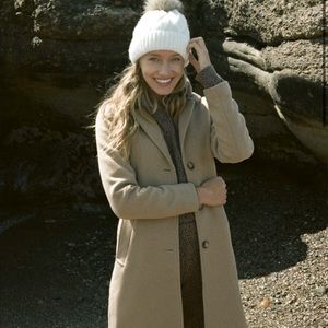 Wool-Blend Peacoat in RED